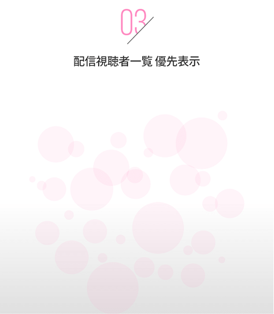 配信視聴者一覧 優先表示